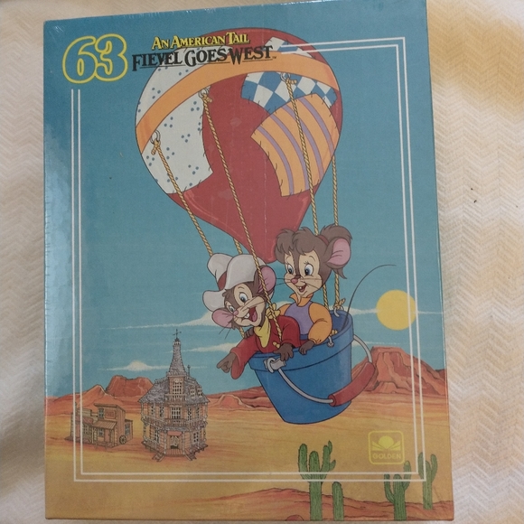 Vintage 1991 Fievel Goes West - An American Tail 63 piece puzzles - 2 puzzles - Picture 3 of 3